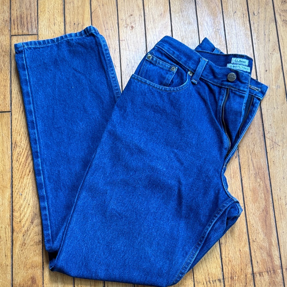 L.L. Bean Women's Straight Leg Jeans - Blue